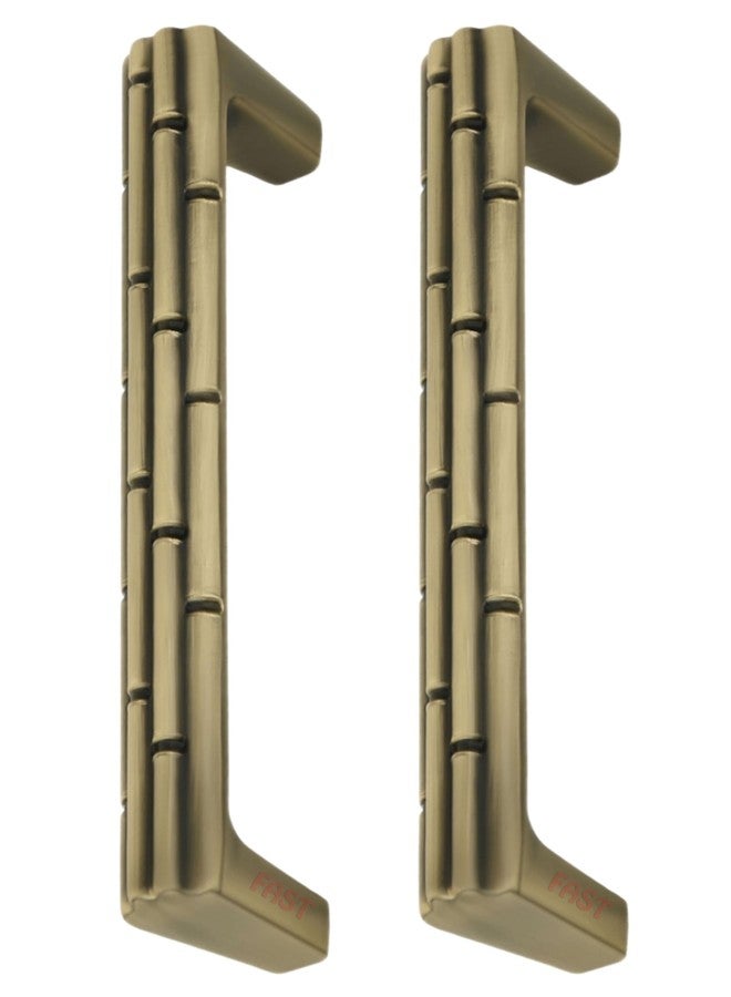 فاست مقبض سحب عتيق من الخيزران والنحاس من FAST لأبواب الخزائن، وأدراج الخزائن، وأدراج وحدات التلفزيون، وجميع الأبواب والأدراج الأخرى (96 مم، قطعتان) - Image 1